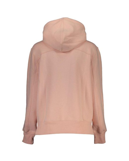 Calvin Klein Pink Chic Fleece Hooded Sweatshirt With Logo Embroidery
