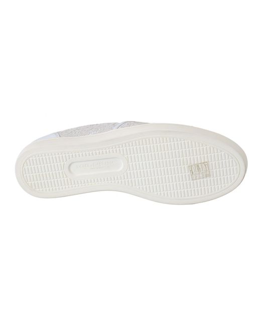 Dolce & Gabbana White Leather Lace Slip On Loafers Shoes