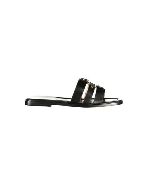 Twinset Black Leather 's Sandal