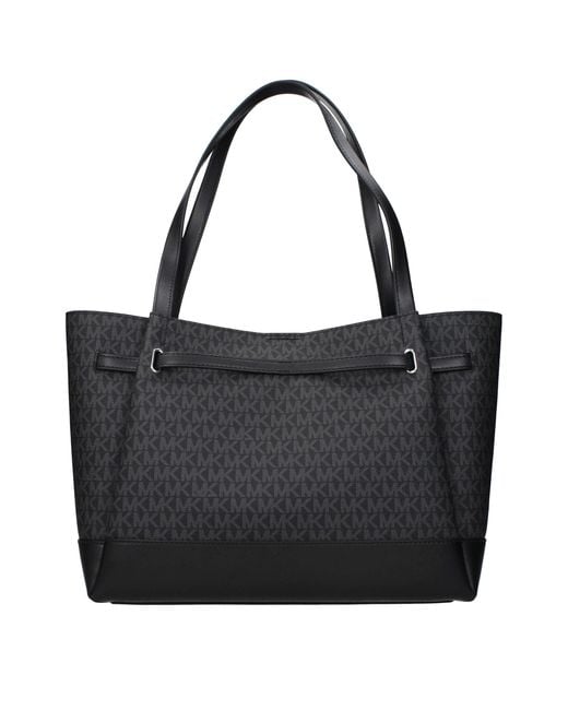 Michael Kors Black Reed Shoulder Bag For Fabric