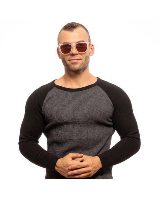 Police Pink Rectangle Sunglasses for men