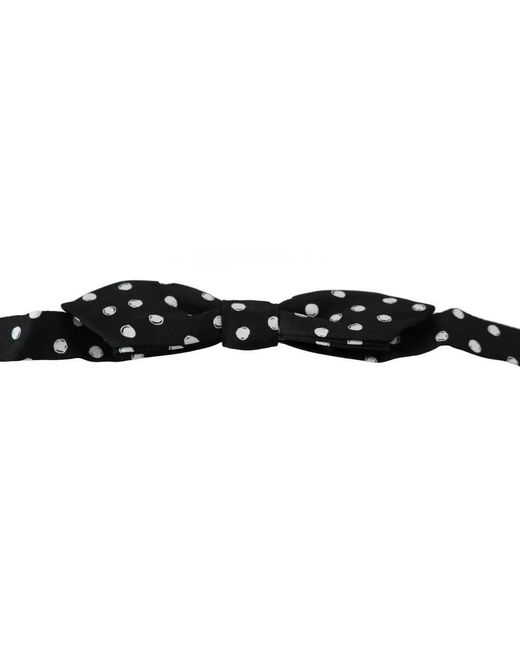 Dolce & Gabbana Black Polka Dot Bow Tie Ft2040 for men