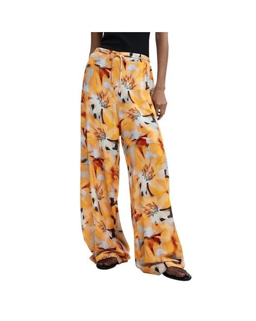 Desigual Orange Viscose Casual Pants