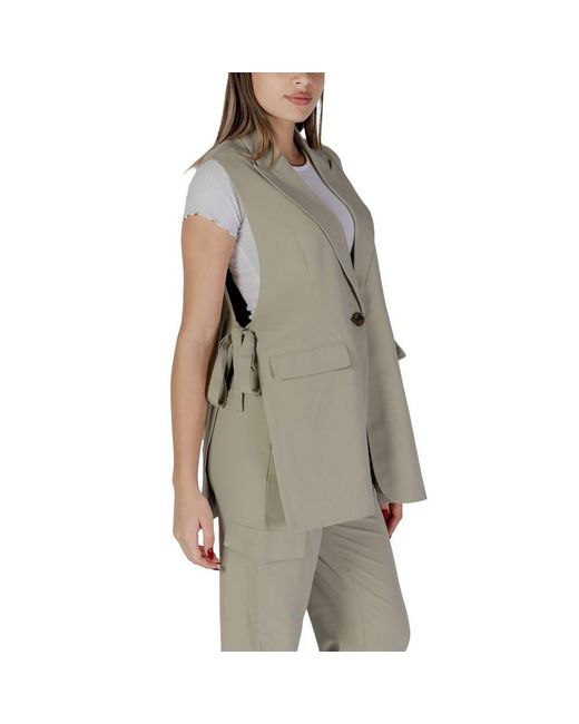 B.Young Green Polyester Waistcoat