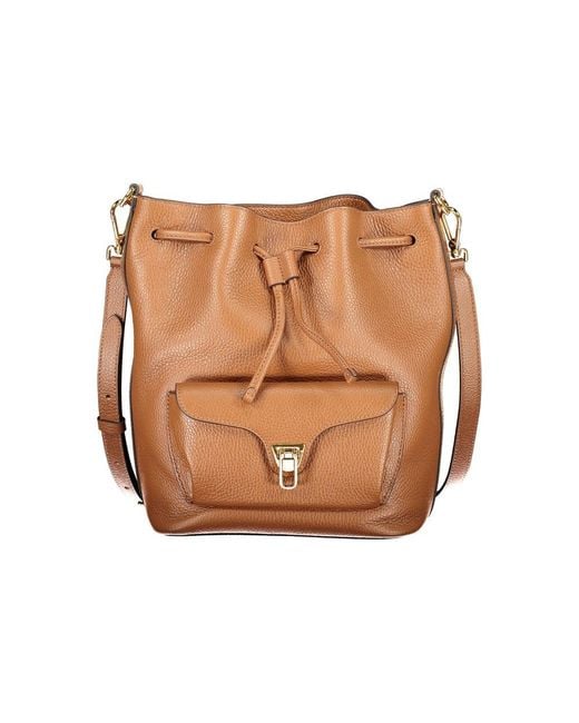 Coccinelle Brown Leather Bucket Bag