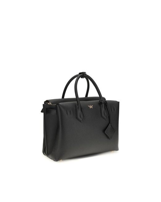 MCM Black Calf Leather Bos Taurus Handbag
