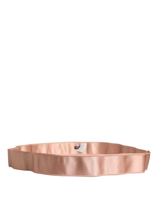 Dolce & Gabbana Natural Light Pink Silk Satin Waist Cintura Belt