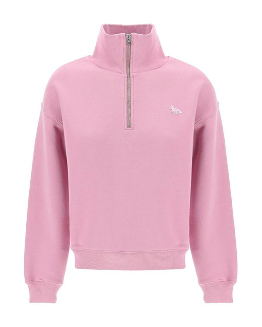 Maison Kitsuné Pink "Baby Fox Patch Sweatshirt With