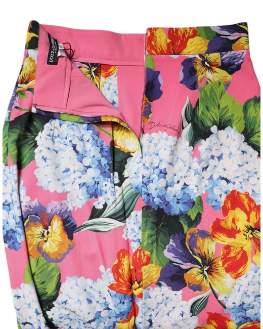 Dolce & Gabbana Multicolor Floral High Waist Midi Skirt for men