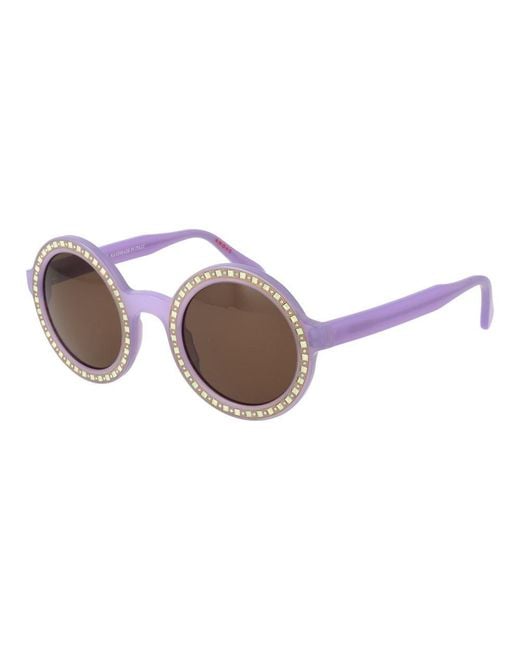 Andy Wolf Brown Purple Acetate Sunglasses
