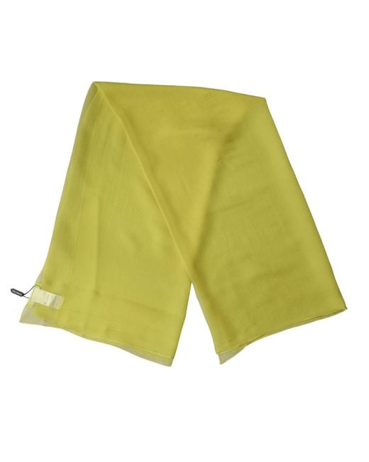 Dolce & Gabbana Green Silk Neck Wrap Shawl Foulard 120Cm X 117Cm Scarf
