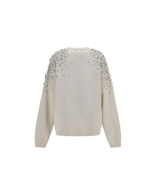 Golden Goose Deluxe Brand Gray Beige Cotton Sweatshirt