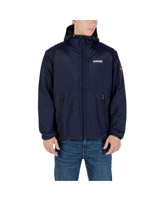 Napapijri Blue Polyamide Shell Jacket for men