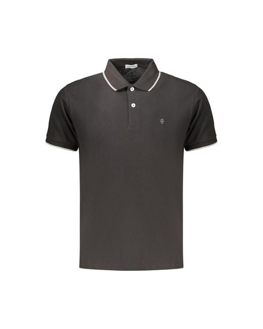 COVERI MOVING Black Cotton Men's Polo for men