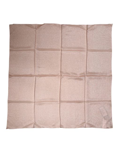 Dolce & Gabbana Pink Light Silk Blend Square Foulard 87.5Cm X86.5Cm Scarf for men