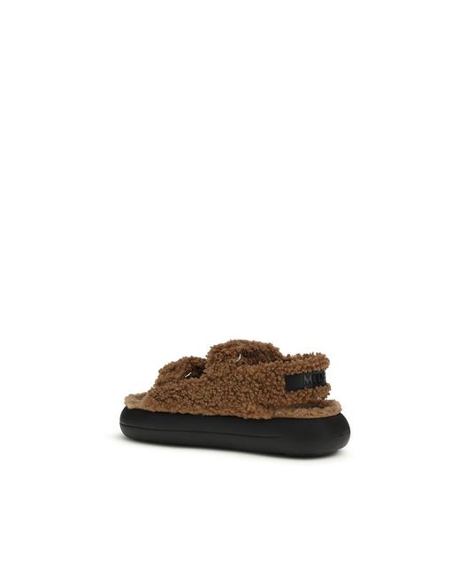 Moon Boot Brown Calf Leather Bos Taurus Slippers