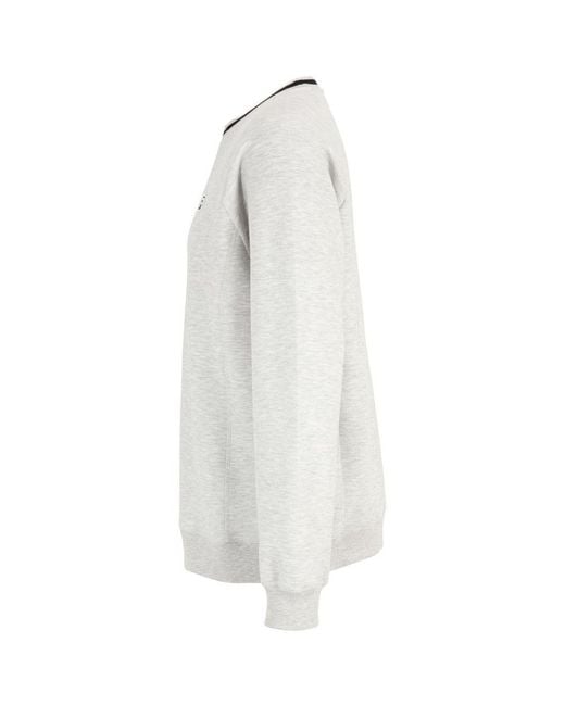 Fila White Black Cotton Sweatshirt for men