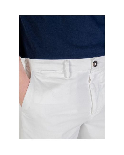 Borghese Blue Cotton Bermuda for men