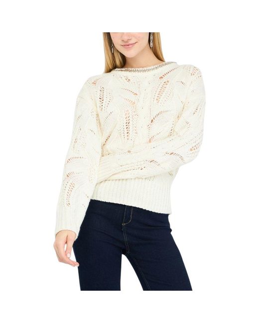 Liu Jo White Marabou Sweatshirt