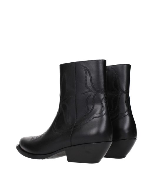 Céline Black Leather Ankle Boots