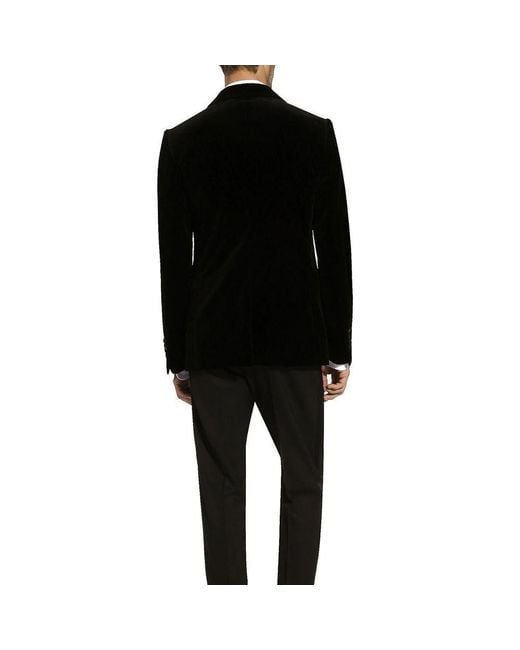 Dolce & Gabbana Black Cotton Tuxedo for men
