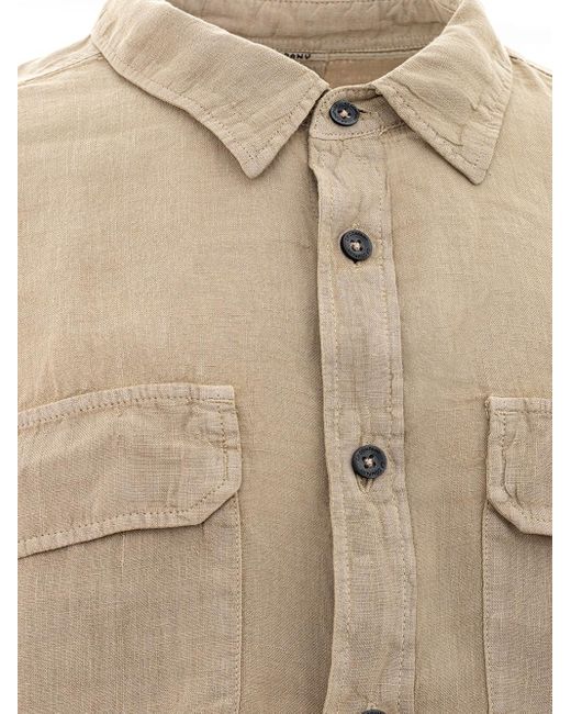C P Company Natural Relaxed Fit Linen Shirt for men