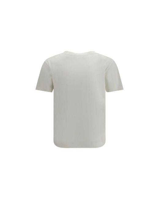 Saint Laurent Gray White Cotton T