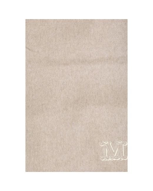 Max Mara Natural Beige Cashmere Scarf