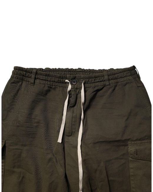 Dolce & Gabbana Black Cotton Stretch Cargo Pants