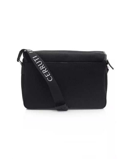 Cerruti 1881 Black Elegant Crossbody Logo Bag for men