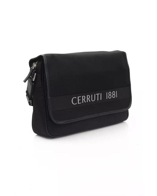 Cerruti 1881 Black Elegant Crossbody Logo Bag for men