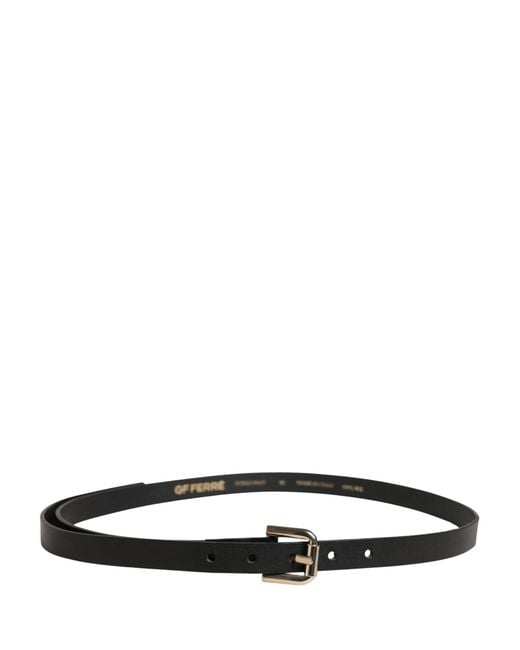 Gianfranco Ferré Black Leather Slim Gold Tone Buckle Waist Men Belt