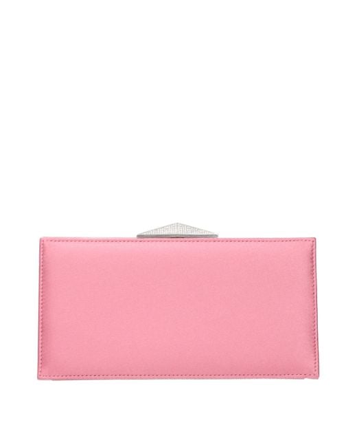 Jimmy Choo Pink Satin Clutch Bags