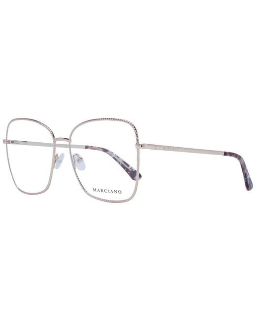 MARCIANO BY GUESS Metallic Rose Gold Metal Glasses (frames)