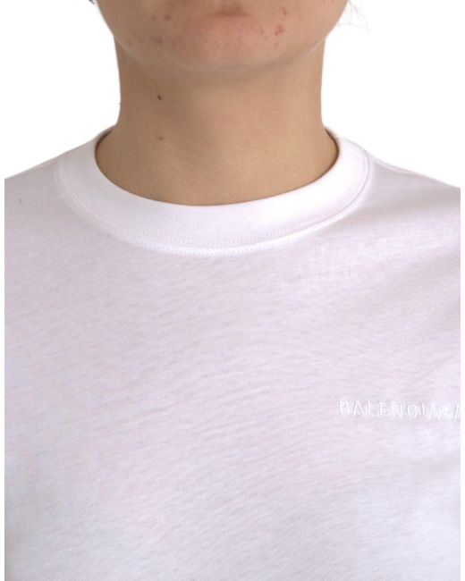 Balenciaga White Cotton Crew Neck Short Sleeves T-Shirt (Pre-Owned)