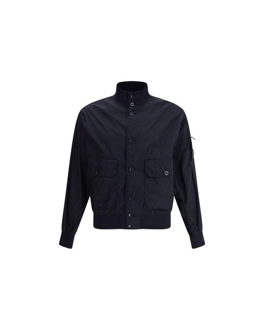 C P Company Blue C. P. Company Jacket With Iconic Lens for men