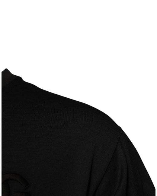 Dolce & Gabbana Black Short Sleeve Crew Neck Tshirt for men
