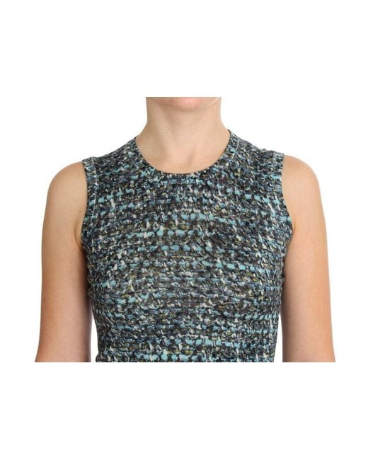 Dolce & Gabbana Dolce Gabbana Blue Wool Sweater Sleeveless Pullover