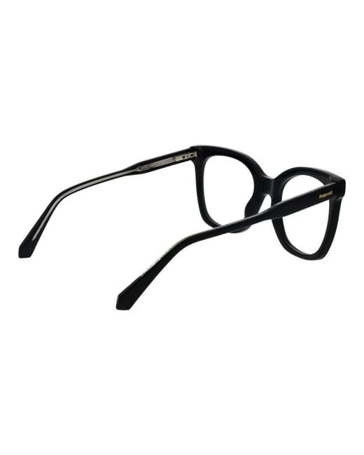 Polaroid Black Square Full-Rim Acetate Optical Frames With Case