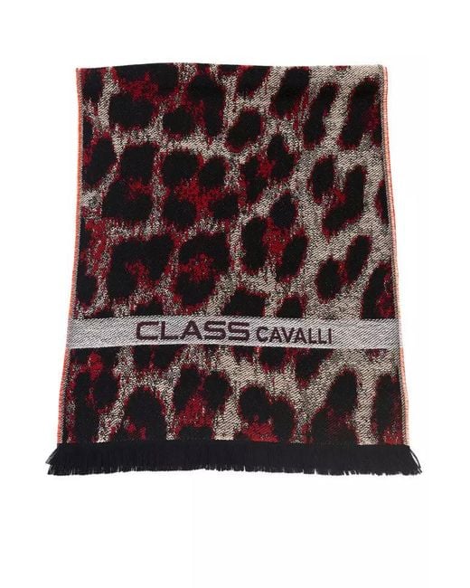 Roberto Cavalli Black Wool Scarf for men