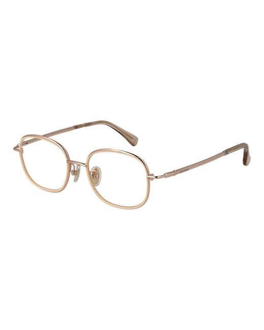 Max Mara Metallic Rose Gold Metal Glasses (frames)