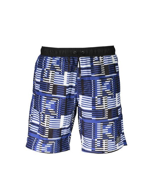 Karl Lagerfeld Blue Polyester Swim Trunk for men