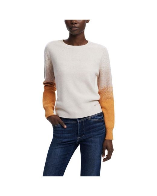 Desigual Gray Beige Viscose Sweatshirt