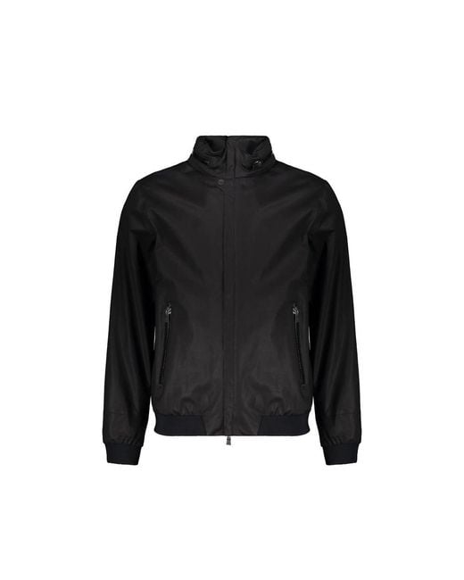 Herno Black Cotton Bomber for men