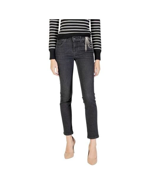 Liu Jo Blue Black Cotton Skinny Jeans