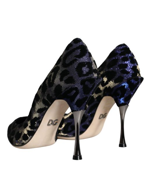 Blue leopard heels deals