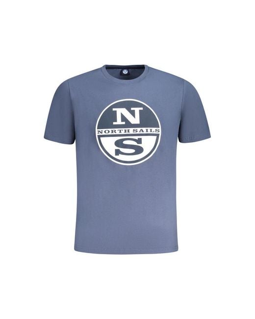North Sails Blue Cotton T-Shirt for men