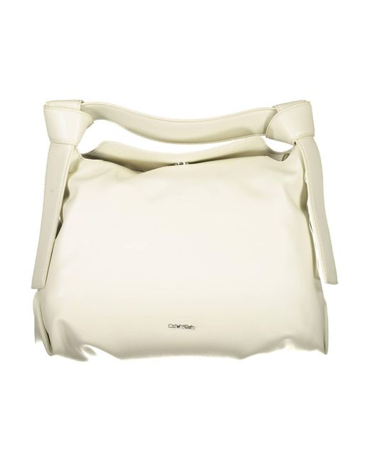 Calvin Klein Natural Elegant Shoulder Bag With Contrasting Details