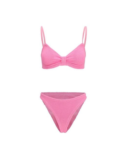 Hunza G Pink Multicolor Polyamide Bikini