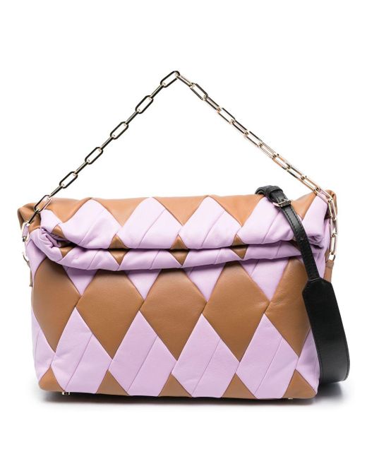 RECO Pink Rombo Duquesa Quilted Shoulder Bag